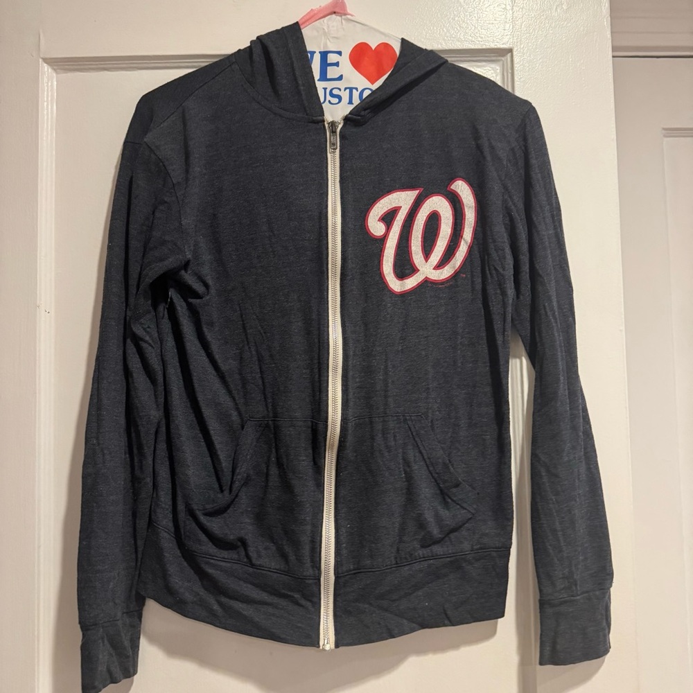 Washington Nationals Zip-Up Hoodie, well loved, M